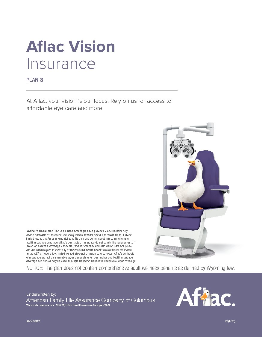 First page of Vision Insurance