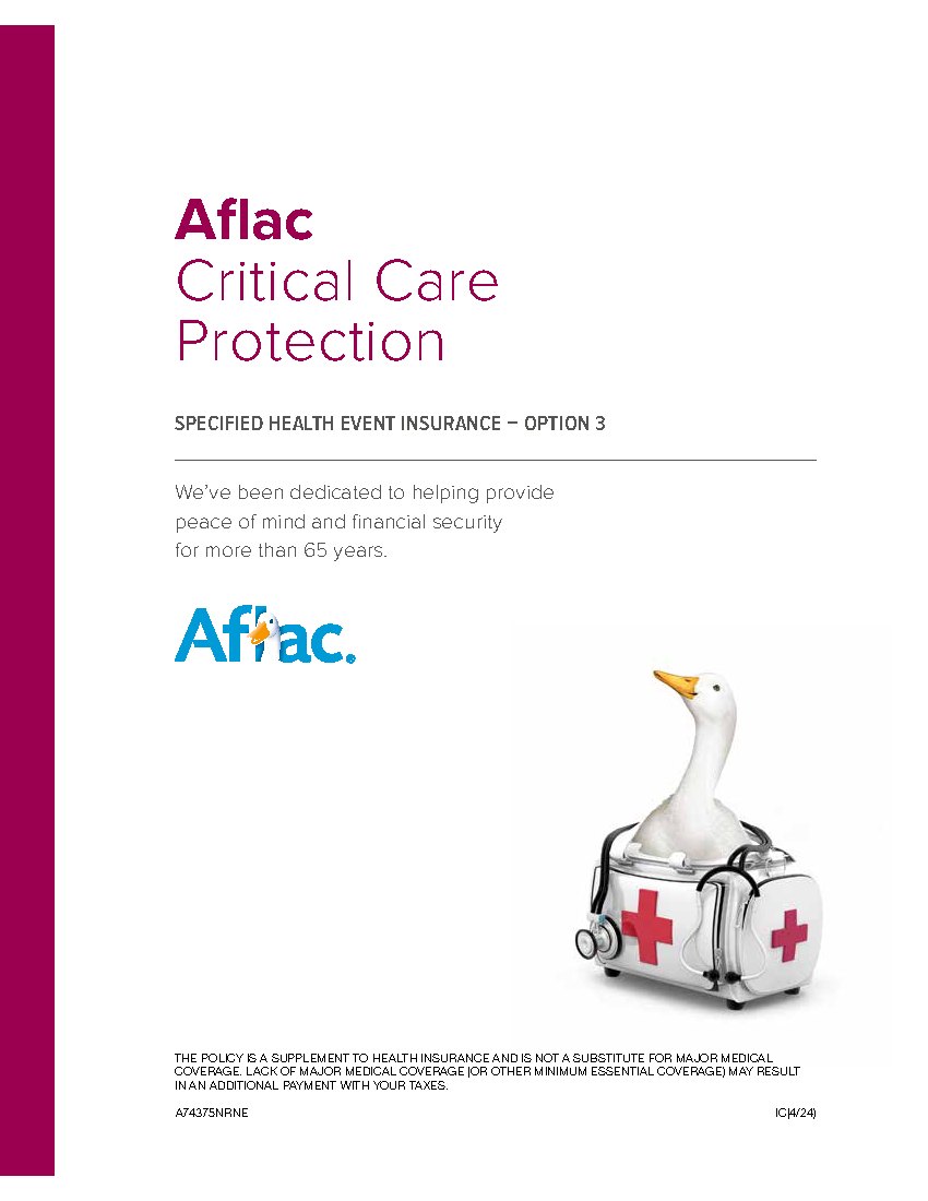 First page of Critical Care Protection