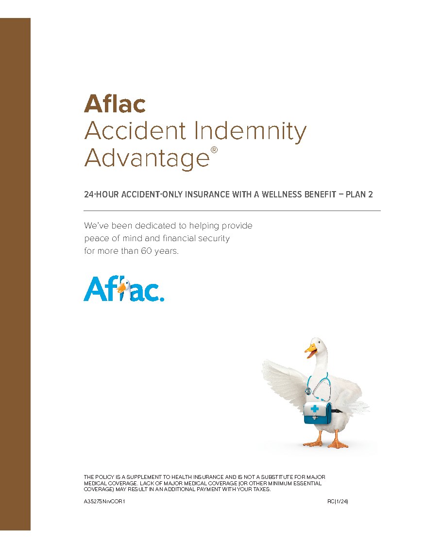 First page of Accident Indemnity Advantage