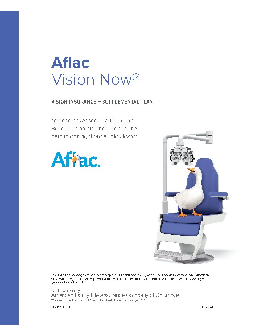 First page of Vision Insurance
